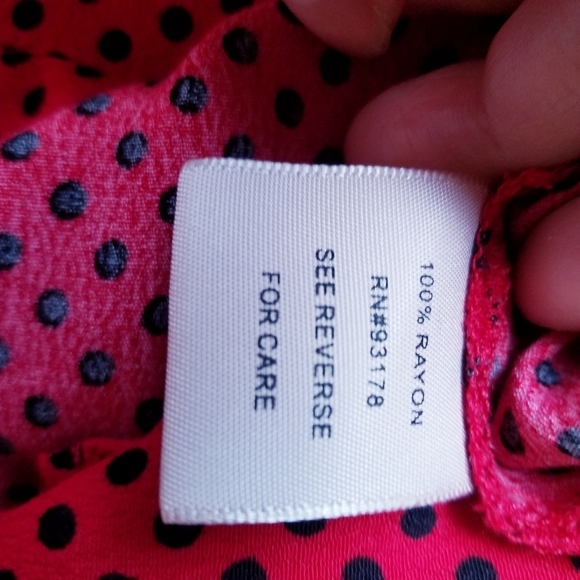 Philosophy |‎ Red Polka dot Long Sleeve, Large - Picture 7 of 10
